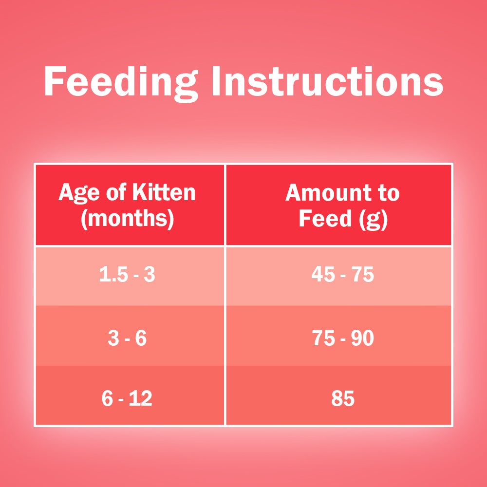 Kitten feeding chart by weight best sale